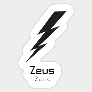 Minimalist Zeus Sticker